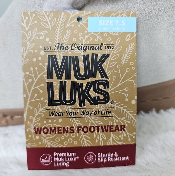 MUK LUKS Womens Suede Street West End Wool Blend Ankle Bootie 7.5 CREAM STONE - Picture 11 of 12